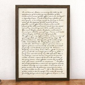 Pride and Prejudice Darcy’s Letter to Elizabeth Print